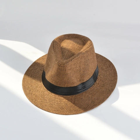 Summer Wide Brim Paper Straw Fedora Hat For Women Men Sun Protection Beach Jazz Hat British Vintage Style Breathable Panama Cap