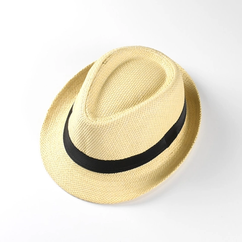 Kinder Sommer Fedora Strohhut Britischer Stil Atmungsaktiv Sonnenschutz Panama Jazz Hut Mit Band Für Jungen Mädchen
