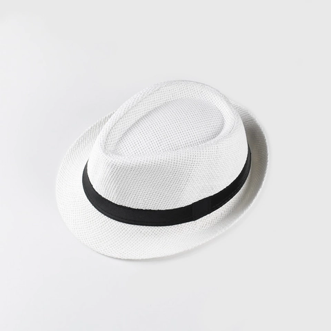 Kinder Sommer Fedora Strohhut Britischer Stil Atmungsaktiv Sonnenschutz Panama Jazz Hut Mit Band Für Jungen Mädchen
