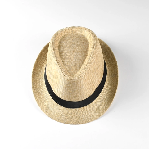 Unisex Summer Breathable Polyester Cotton Fedora Hat Vintage British Style Jazz Hat Sun Protection Beach Vacation Travel Panama Hat For Men Women