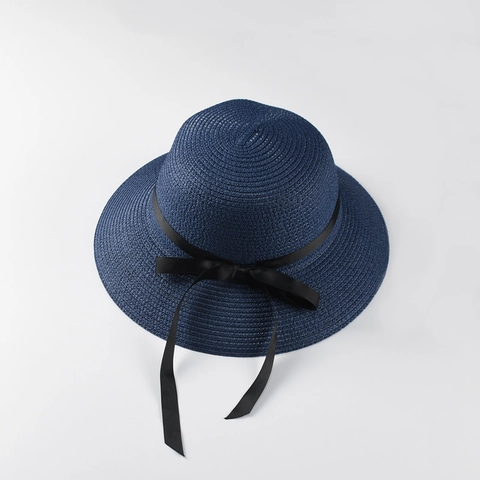 Women Summer Paper Straw Bucket Hat With Ribbon Bow Foldable Breathable Wide Brim Sun Hat For Beach Vacation Travel Lady Girls