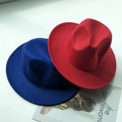 Kinder Britisch Vintage Wollfilz Fedora Hut Breite Krempe Jazz Hut Für Herbst Winter Jungen Mädchen Klassisch Formell Hut