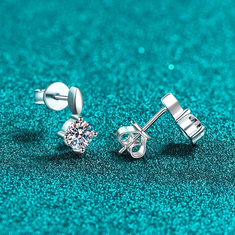 925 Sterling Silver Moissanite Water Drop Stud Earrings For Women Elegant Zirconia Small Dangle Earrings With Silver Post Jewelry