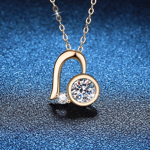 Collana con Pendente a Cuore in Argento Sterling S925 e Moissanite Elegante Gioielli per Donna Matrimonio San Valentino