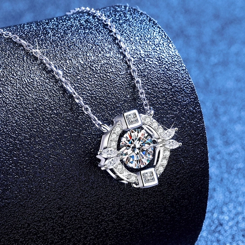 Collana Con Ciondolo Cuore Danzante in Argento Sterling 925 Per Donna Gioielli Girocollo in Zirconia di Lusso Cuore Oceano