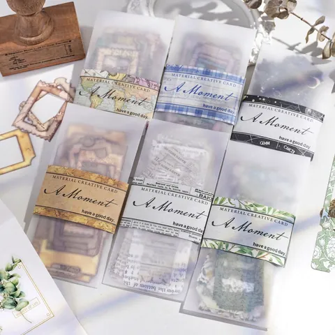 Carte Decorative Collage Vuote in Carta Kraft Bianca Retro Vintage per Scrapbooking Journaling DIY Arti Mestieri Decorazione
