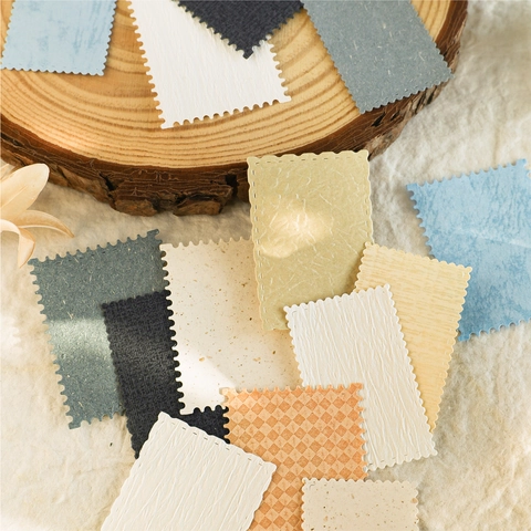 Colección de Papel de Material de Textura Vintage Serie Bosque Papel Especial en Relieve para Scrapbooking DIY Decoración de Diario