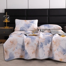 Thailand Natural Latex Cooling Mat With Bio Based Satin Fabric Breathable Washable Summer Bedding Cover And Pillowcases