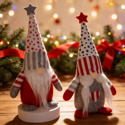 Patriotic Independence Day Gnome Decoration American Stars Stripes Faceless Doll Ornament July 4th National Day Home Party Decor