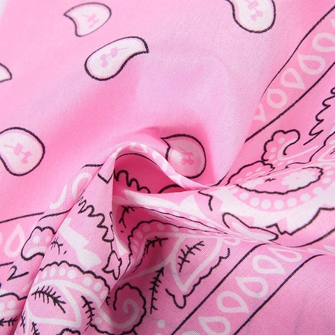 Unisex Paisley Bandana Square Scarf Polyester Multi Functional Headwear Hip Hop Hair Accessory Neck Scarf