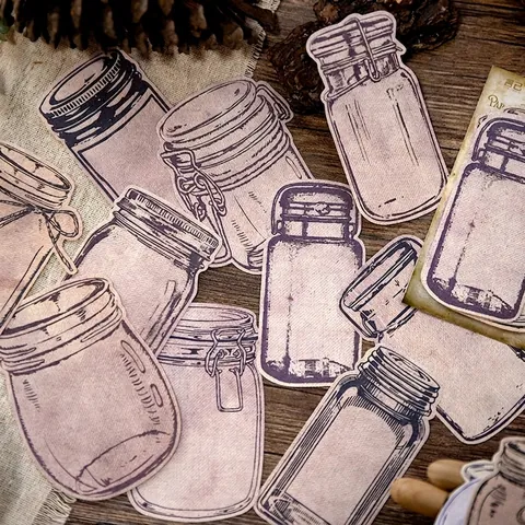 Carta Materiale per Scrapbooking Serie Vintage Glass Shop Carta per Decorazione Retro DIY per Diario Hand Account