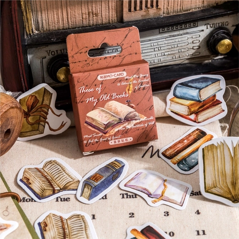 Vintage Retro Decorative Stickers For Scrapbooking Journaling DIY Craft Books Bears Butterfly Pattern Adhesive Labels