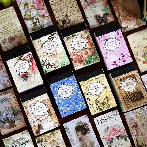 Vintage Scrapbooking Material Paper Pad Victorian Lady Floral Butterfly Background Paper For DIY Journal Journaling Decoration