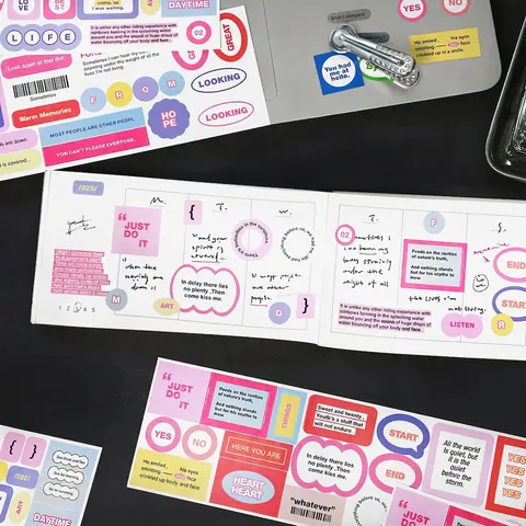 Infeelme Label Studio Serie Segmentado Washi Tape Pegatinas Minimalista Scrapbooking DIY Decoración Papelería Para Journaling