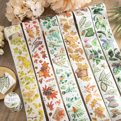 Botanische Bladeren Washi-papier Decoratieve Tape Collectie Voor Journaling Scrapbooking DIY Knutselen Briefpapier Decor