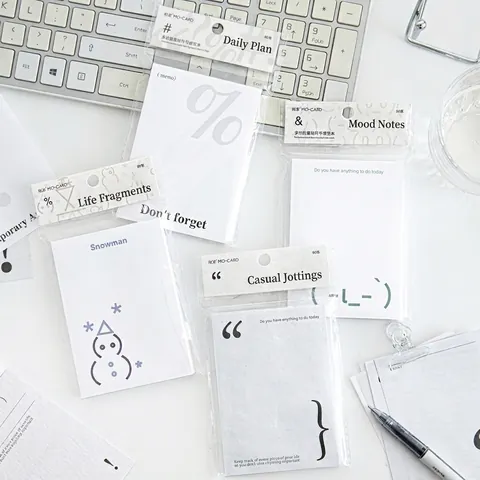 Blocco Note con Simboli Minimalisti Carta per Journaling Planner Scrapbooking Cancelleria Ufficio Decorazione Stile Nordico