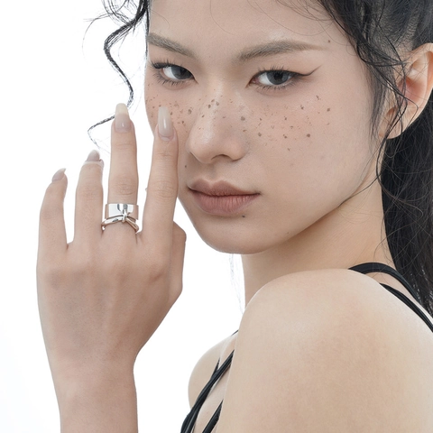 925 Sterling Zilveren Dubbellaagse Verstelbare Ring Voor Heren Dames Vintage Minimalistisch Gepolijst Gedraaide Textuur Open Ring