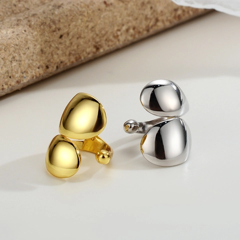 Orecchini a Clip Minimalisti in Argento Sterling 925 a Doppio Strato per Donna Orecchini a Clip Non Forati Gioielli in Stile Freddo