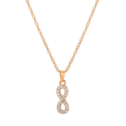 Personalized Stainless Steel Rhinestone Letter Necklace For Women Gold Silver Rose Gold Heart Infinity Pendant Fashion Jewelry