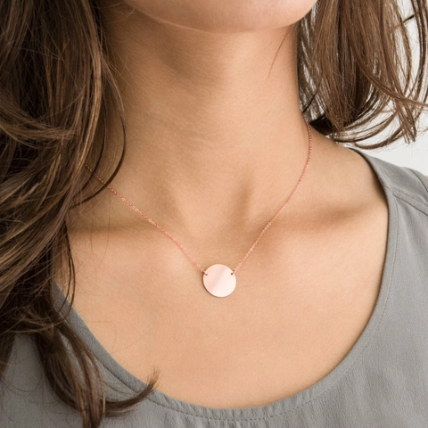 Minimalistische 316L Edelstahl Runde Anhänger Halskette Glatte Geometrische Kreis Charme O-Kette Halsketten Für Damen Herren Mode Schmuck