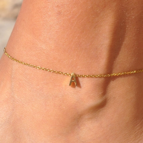 Stainless Steel Letter Anklet For Women Initial Alphabet Anklet Minimalist DIY Foot Chain Jewelry Gold Silver Rose Gold