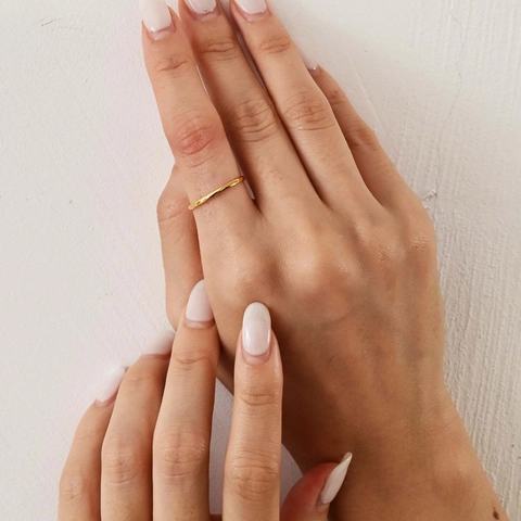 Anello a Fascia Semplice in Acciaio Inossidabile Minimalista Per Uomo Donna Lucido Oro Argento Colore Acciaio Gioielleria di Moda