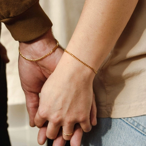 Pulsera de Eslabones Cubanos de Acero Inoxidable Con Barra de ID Pulsera Minimalista Para Hombres Mujeres Oro Plata Oro Rosa Joyería