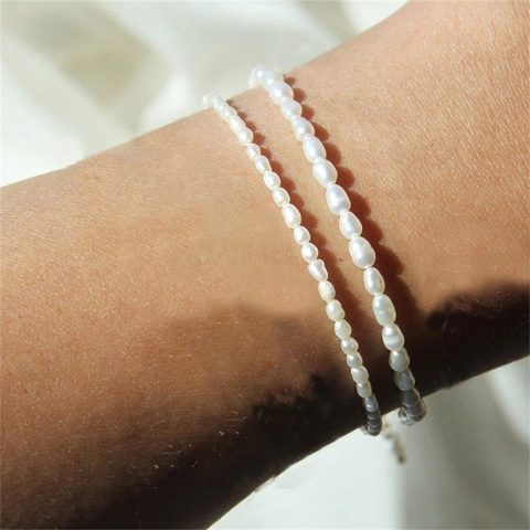 Elegante Bracciale in Acciaio Inossidabile Placcato Oro con Perla Artificiale per Donna Gioielli Minimalisti con Perline Bracciale Regolabile Regalo