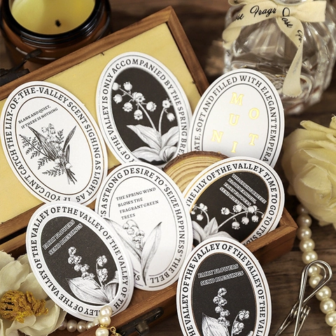 Florale Bronzierung Aufkleber Vintage Dekorative Aufkleber Scrapbooking Hand Account Journaling DIY Basteln Schreibwaren Deko