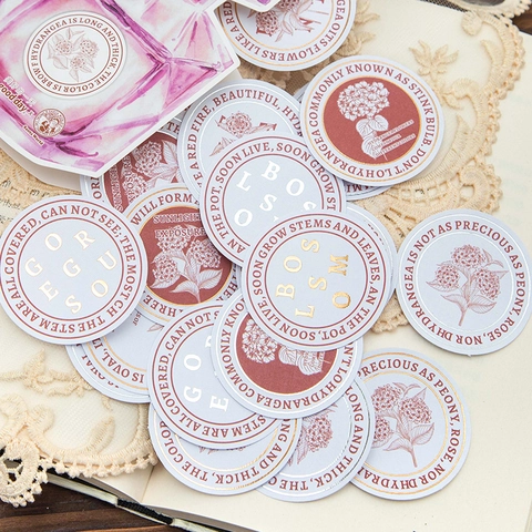Florale Bronzierung Aufkleber Vintage Dekorative Aufkleber Scrapbooking Hand Account Journaling DIY Basteln Schreibwaren Deko