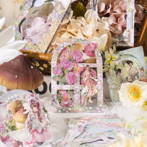 Vintage Ausgehöhlte Dekorationskarten Dickes Kartonpapier Für DIY Scrapbooking Journaling Ästhetische Florale Schmetterling Retro Material Papier