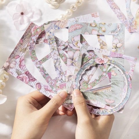 Vintage Ausgehöhlte Dekorationskarten Dickes Kartonpapier Für DIY Scrapbooking Journaling Ästhetische Florale Schmetterling Retro Material Papier