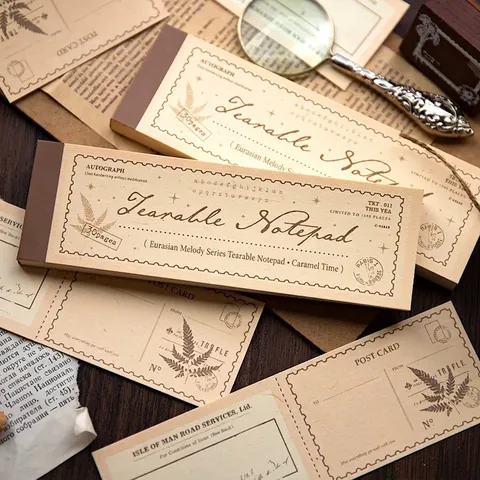 Carta per Scrapbooking Vintage Estetica Retro Floreale Botanica Effimeri Blocco Note Strappabile per Cancelleria Journaling Fai da Te