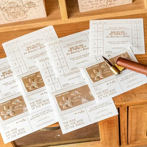 Blocco Note in Carta da Scrivere Vintage Retrò Materiale per Scrapbooking Fai-da-Te Etichette Decorative in Rilievo