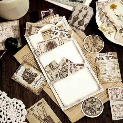 Vintage DIY Scrapbooking Material Papier Sunset Dawn Serie Blumen Schmetterling Kraftpapier Aufkleber Für Journaling