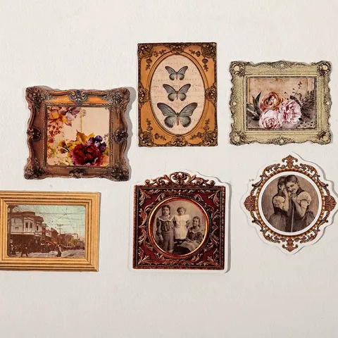 Vintage Europäischer Hohl Bilderrahmen Papier Aufkleber Barock Rokoko Stil Für DIY Journal Scrapbook Album Dekoration