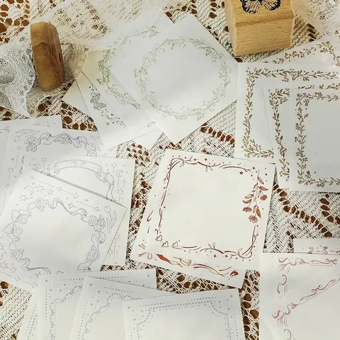 Blocco Note Retrò Dipinto a Mano Con Fiori e Farfalle 50 Fogli per DIY Journaling Cancelleria Decorativa Ufficio Scuola