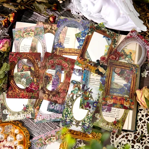 Vintage Europees Frame Materiaal Papier 30 Stuks Victoria Herdenkingsserie Schrijfpapier PET Stickers Scrapbooking Journaling DIY Decor