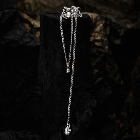 Pendientes de Clip de Plata de Ley 925 Para Mujer Sin Agujero Perla Artificial Cadena de Borlas Joyería Textura de Lava