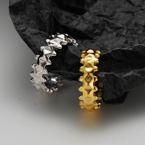 Ear Cuff Geométrico Minimalista de Plata de Ley S925 para Mujeres Hombres Sin Perforación Pendientes de Clip con Strass Joyería