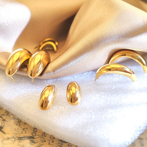 Minimalista Acciaio Inossidabile Goccia Orecchini Per Donna Oro Argento Galvanizzato Geometrico Goccia d'Acqua Orecchini Gioielli