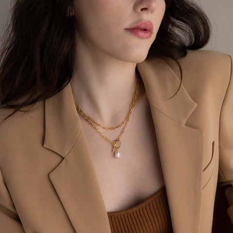 Minimalist Stainless Steel Paperclip Chain Necklace For Women Men Gold Steel Color Geometric Link Jewelry Necklaces