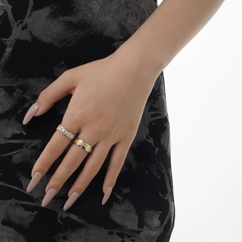 925 Sterlingsilber Ähre Offener Ring Für Damen Koreanisch Minimalistisch Zweifarbig Gold Silber Verstellbar Retro Fingerring Schmuck Geschenk