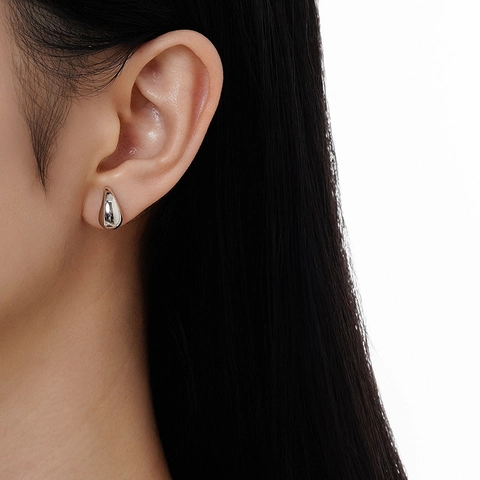 S925 Sterlingsilber Wassertropfen Ohrstecker Für Damen Minimalistische Personalisierte Wassertropfen Ohrringe 18K Gold Platin Schmuck