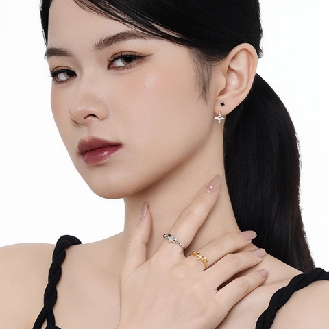 Pendientes de Botón de Estrella en Plata de Ley S925 Para Mujer Con Strass Desmontables Pendientes de Estrella Double Wear Joyería Coreana