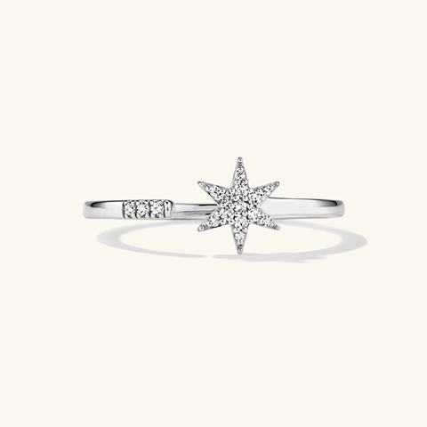 925 Sterling Silver Hexagram Zirconia Adjustable Ring For Women Minimalist Open Finger Ring Light Luxury Fashion Jewelry