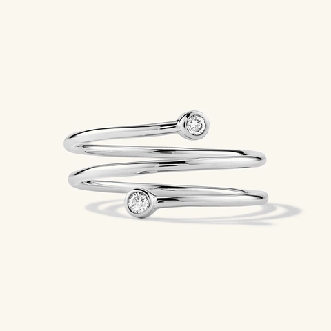 S925 Sterling Silver Multi Layer Spiral Open Ring With Rhinestone 18K Gold Plated Luxury Fashion Adjustable Finger Ring For Women Men