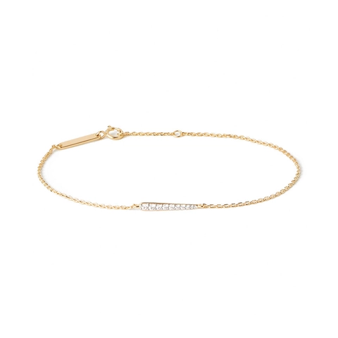 925 Sterlingsilber Minimalistisch Balken Armband Für Damen Pave Strass Ins Stil Dünne Kette Verstellbar Mode Schmuck Geschenk