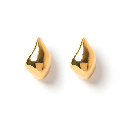 Minimalist 925 Sterling Silver Irregular Water Drop Stud Earrings For Women 18K Gold Rhodium Plated Fashion Jewelry Gift