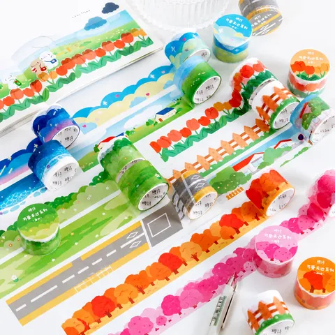 Süße Unendliche Serie Washi Tape Für DIY Landschaft Scrapbooking Dekoratives Washi Papier Masking Tape Für Journaling Schreibwaren